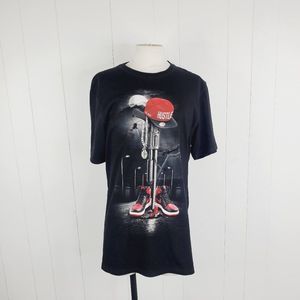 Cartel Life Men's Black Short Sleeve Crew Neck Gun Hat Graphic T-Shirt Size M